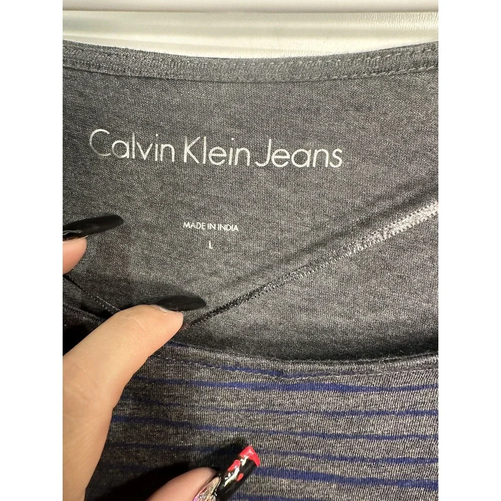 calvin klein jeans womens long sleeve‎ shirt size large